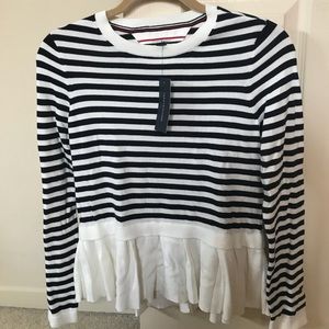 Brand new Tommy Hilfiger striped peplum sweater